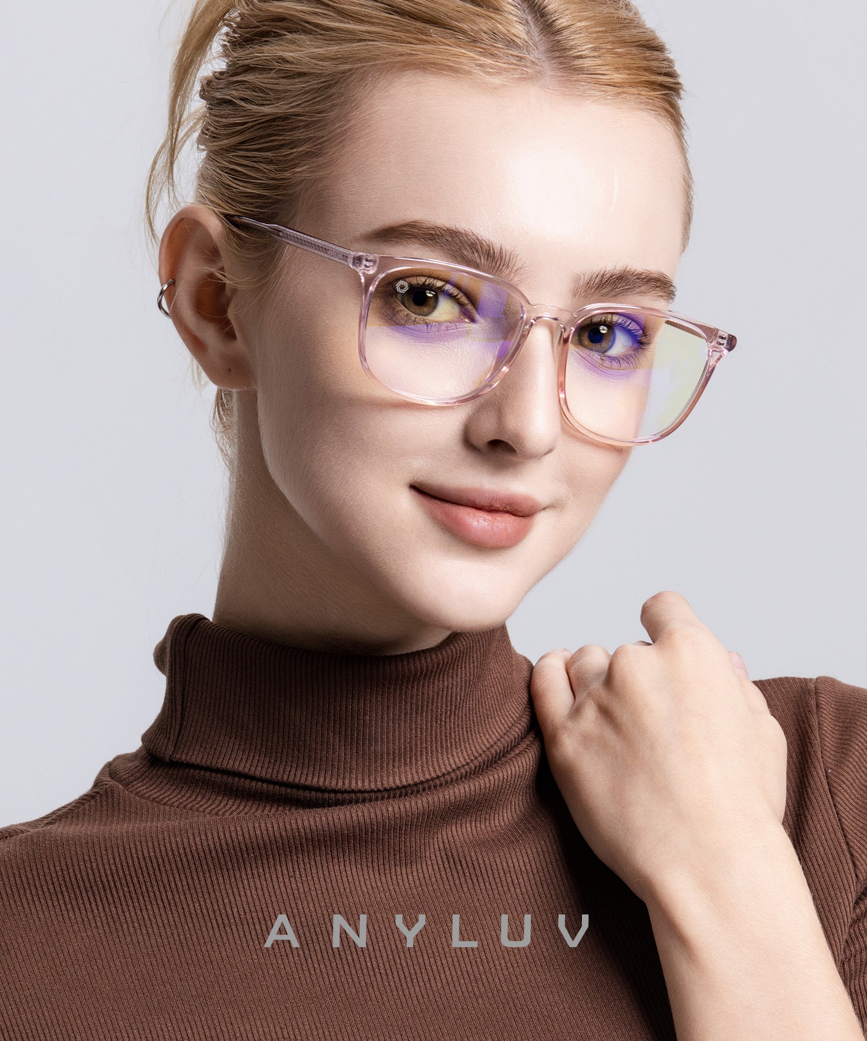 ANYLUV Blue Light Glasses for Woman Men, Womens Blue Light Blocking Glasses Computer Glasses Anti Eyestrain(WMAN161-6EP)