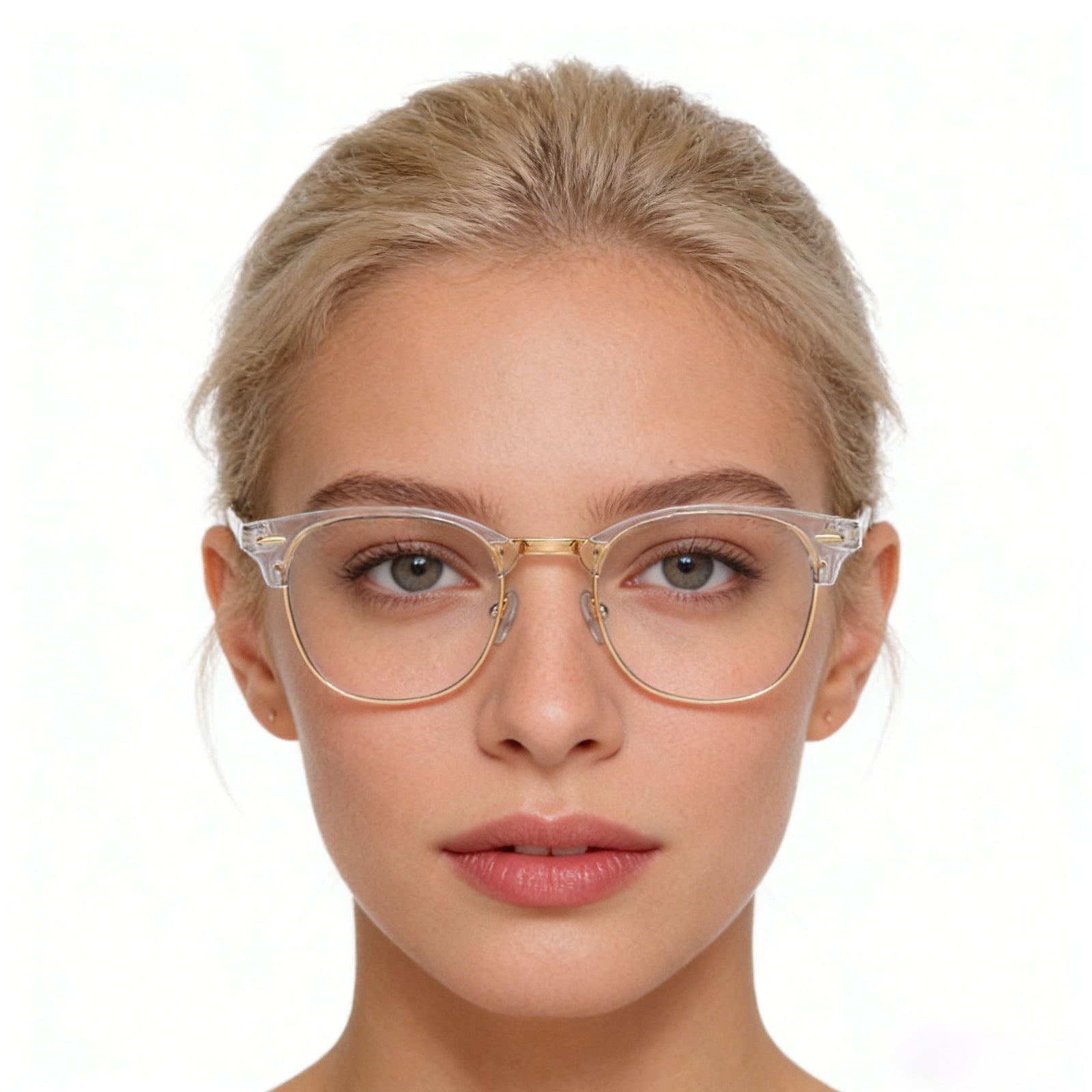 ANYLUV Blue Light Glasses for Women and Men,Advanced Computer Glasses,Semi Rimless Glasses(2 Packs)(WMAN4514-2-6)
