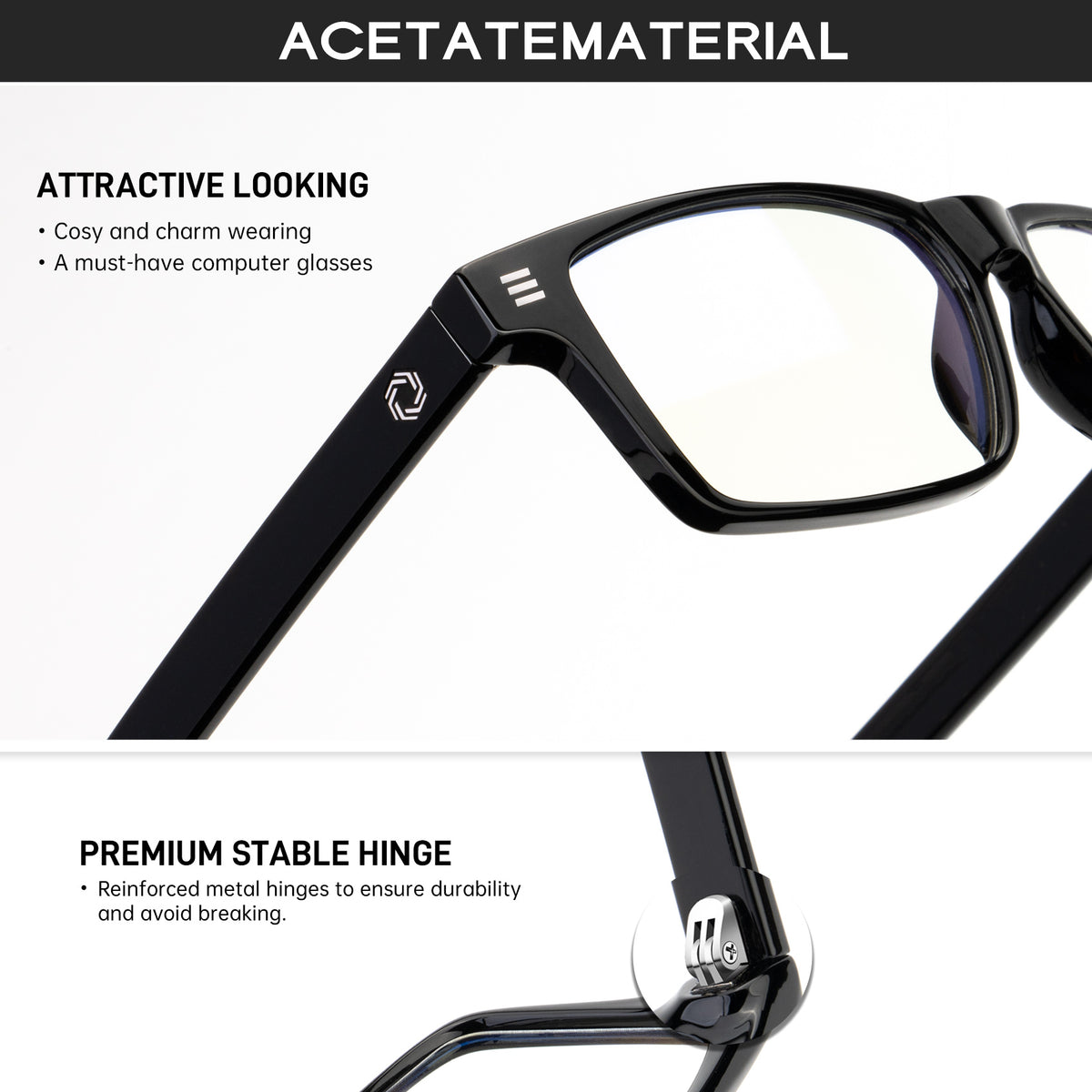 ANYLUV Blue Light Glasses Men Woman, Blue Light Blocking Glasses for Computer Gaming, Eye Strain Relief Eye Protection WMAN4508-1