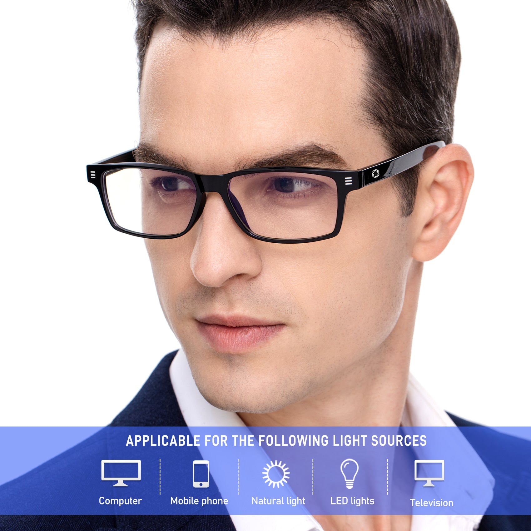 ANYLUV Blue Light Glasses Men Woman, Blue Light Blocking Glasses for Computer Gaming, Eye Strain Relief Eye Protection(WMAN4508-1)