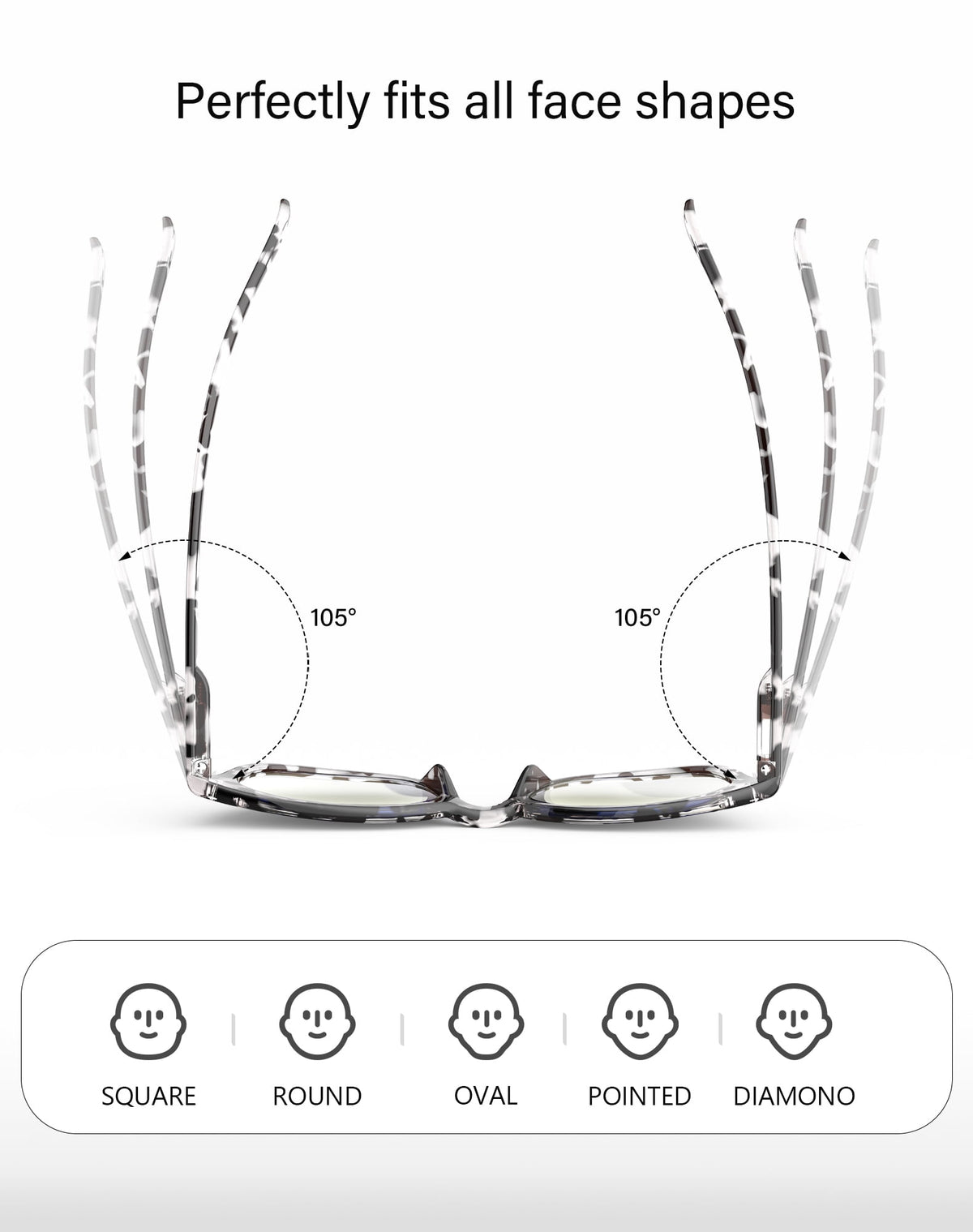 3-Pack Women's Reading Glasses with Blue Light Blocking and Anti-Glare Features(WMANXLL201886-1-2-3-L150)