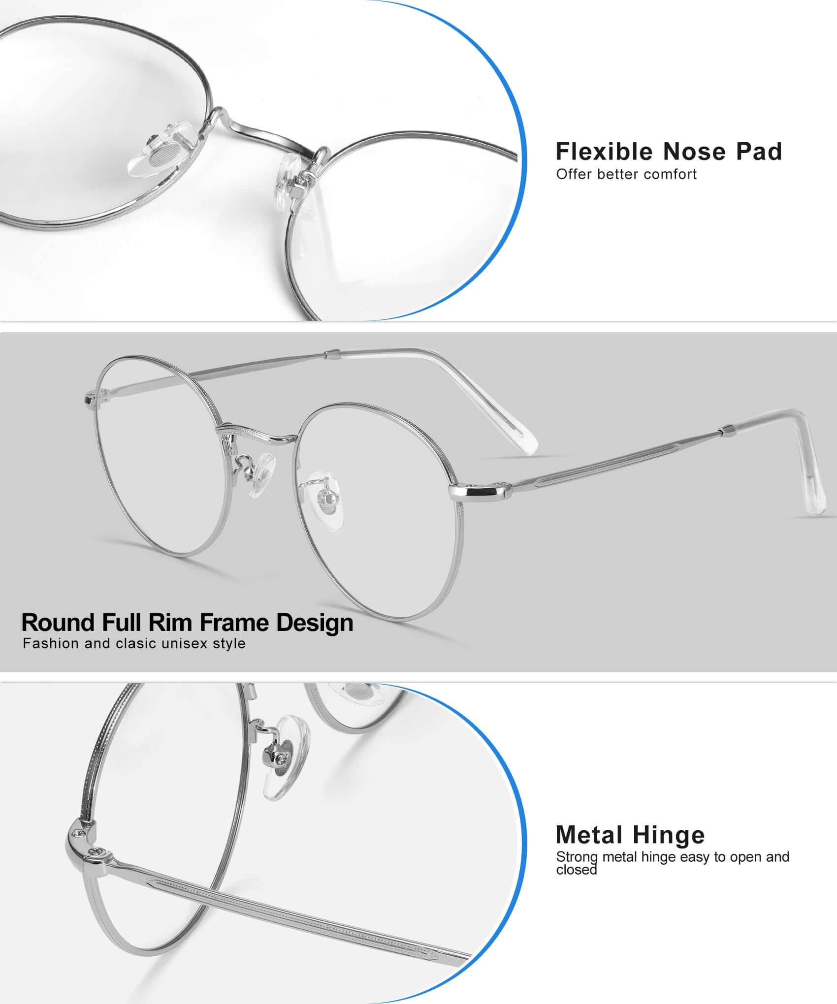 ANYLUV Orion Blue Light Blocking Glasses Detailed Display