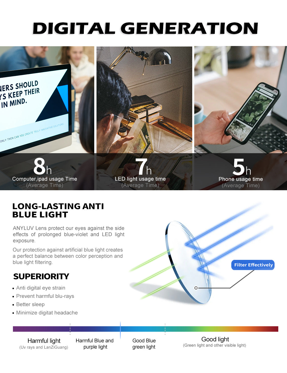 Al-Mg Metal Frame Reading Glasses