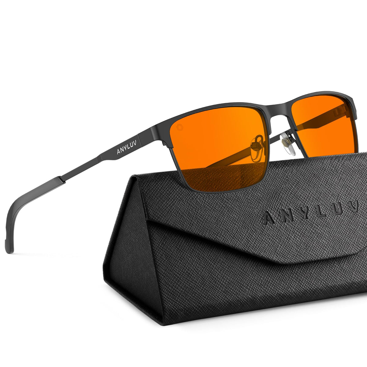ANYLUV Blue Light Glasses for Men/Women, Lightweight Blue Light Blocking Glasses, Anti-Eye Strain Computer Glasses for Gaming WMAN132-1MP