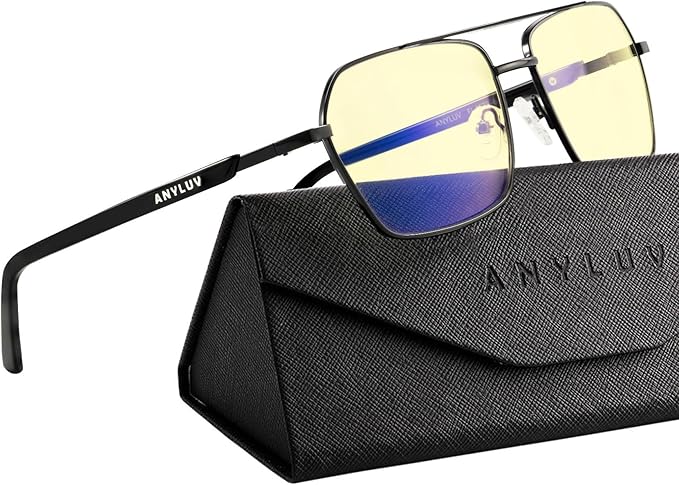 ANYLUV Blue Light Glasses Men/Women, Blue Light Blocking Glasses, Computer Screen Blocker Eyes Protection Glasses 6528-1