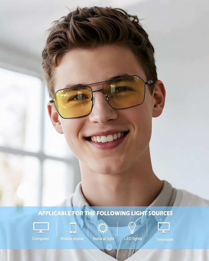 ANYLUV Blue Light Glasses Men/Women, Blue Light Blocking Glasses, Computer Screen Blocker Eyes Protection Glasses 6528-1