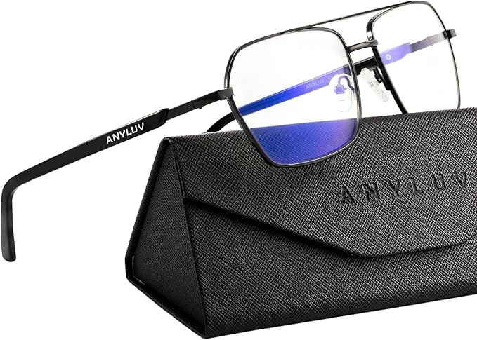 ANYLUV Blue Light Glasses Men/Women, Blue Light Blocking Glasses, Computer Screen Blocker Eyes Protection Glasses 4528-1