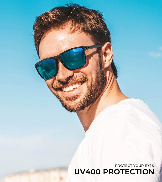 4 Pack Mens-Sunglasses Polarized Sun-Glasses Men: Classic Sunglasses for Driving Fishing Golf With UV400 Protection 156-8