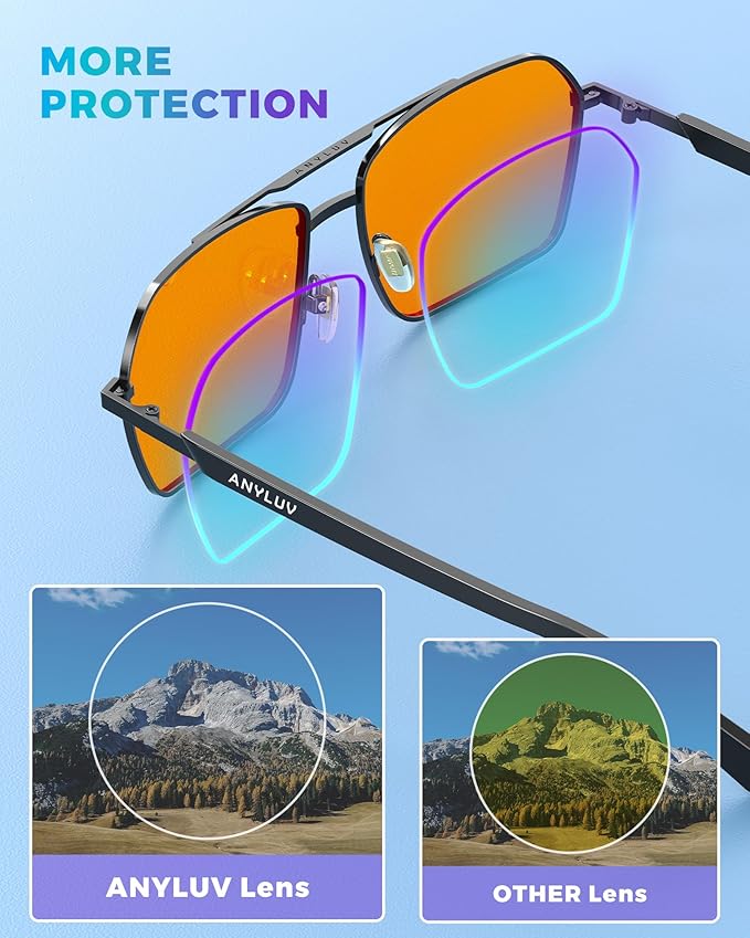 ANYLUV Blue Light Glasses Men/Women, Blue Light Blocking Glasses, Computer Screen Blocker Eyes Protection Glasses 9928-1
