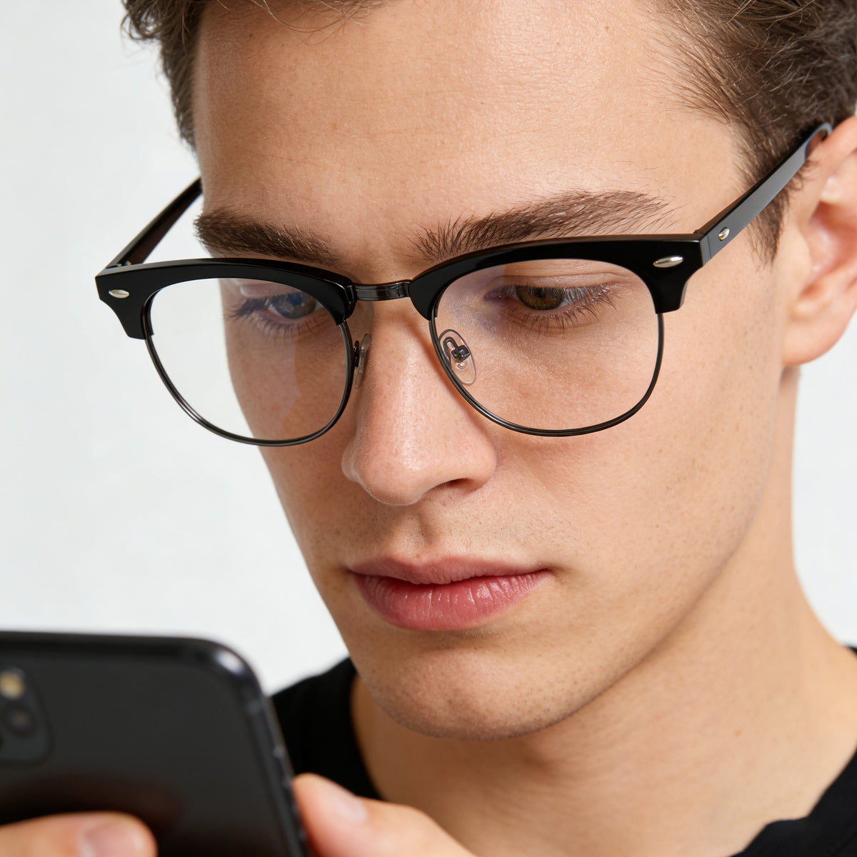 ANYLUV Blue Light Glasses for Women and Men,Advanced Computer Glasses,Semi Rimless Glasses(2 Packs)(WMAN4514-2-3)