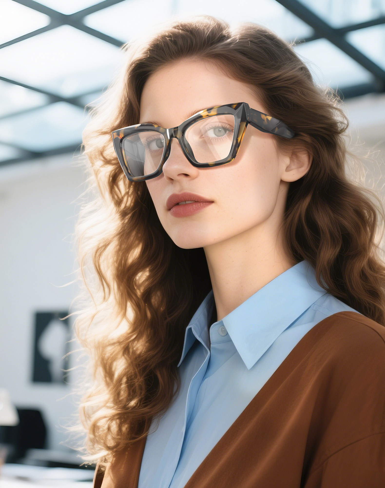 3-Pack Women's Reading Glasses with Blue Light Blocking and Anti-Glare Features(WMANJS1202-1-2-3-L150)