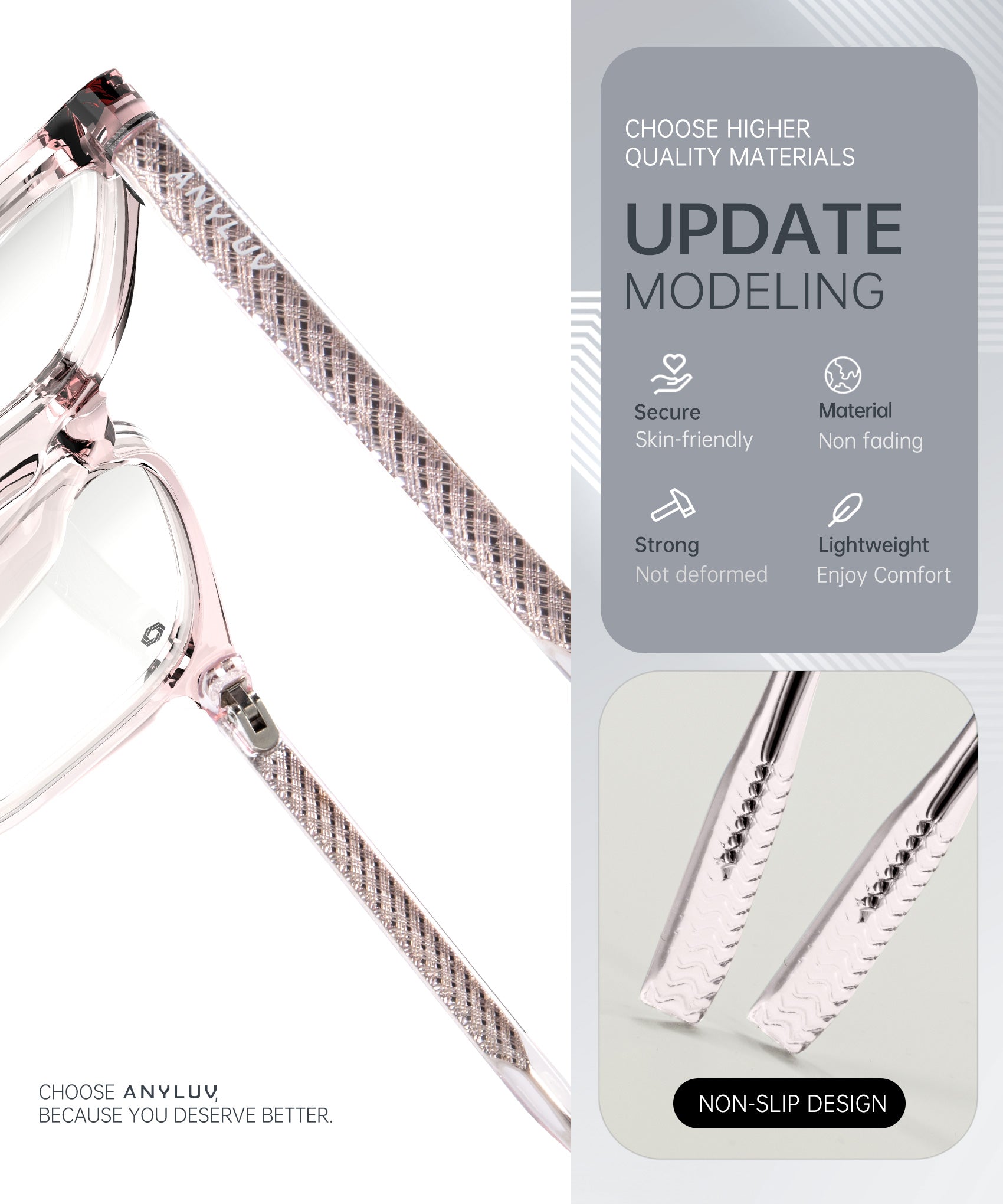 ANYLUV Blue Light Glasses for Woman Men, Womens Blue Light Blocking Glasses Computer Glasses Anti Eyestrain(WMAN161-6EP)