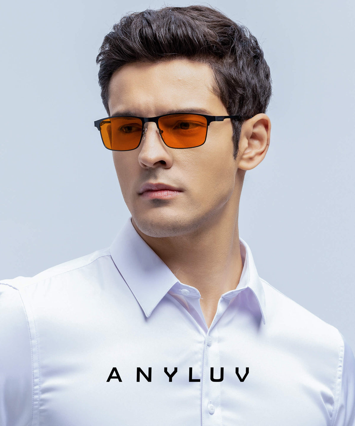 ANYLUV Blue Light Glasses for Men/Women, Lightweight Blue Light Blocking Glasses, Anti-Eye Strain Computer Glasses for Gaming WMAN132-1MP