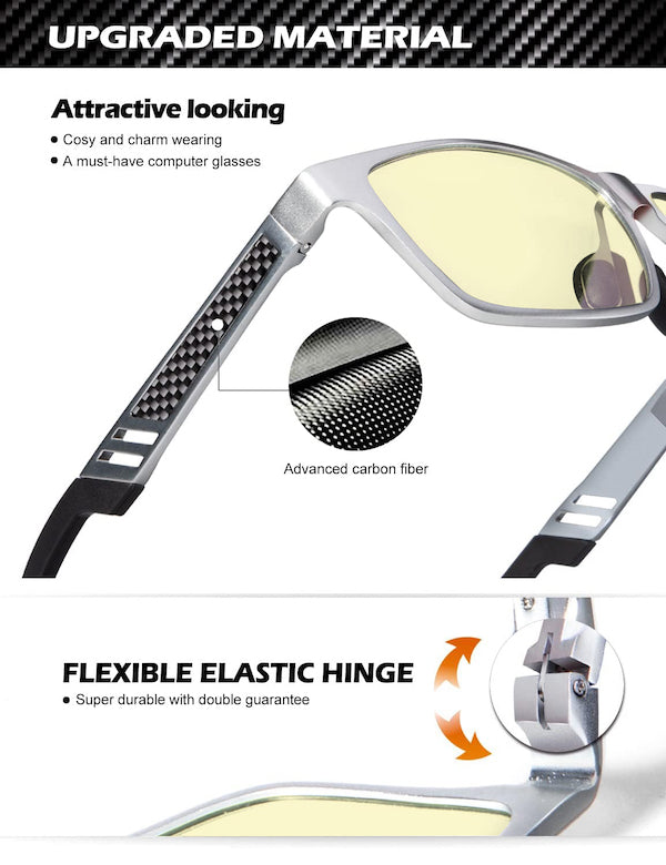 Al-Mg Metal Frame Blue Light Blocking Glasses 9971-4