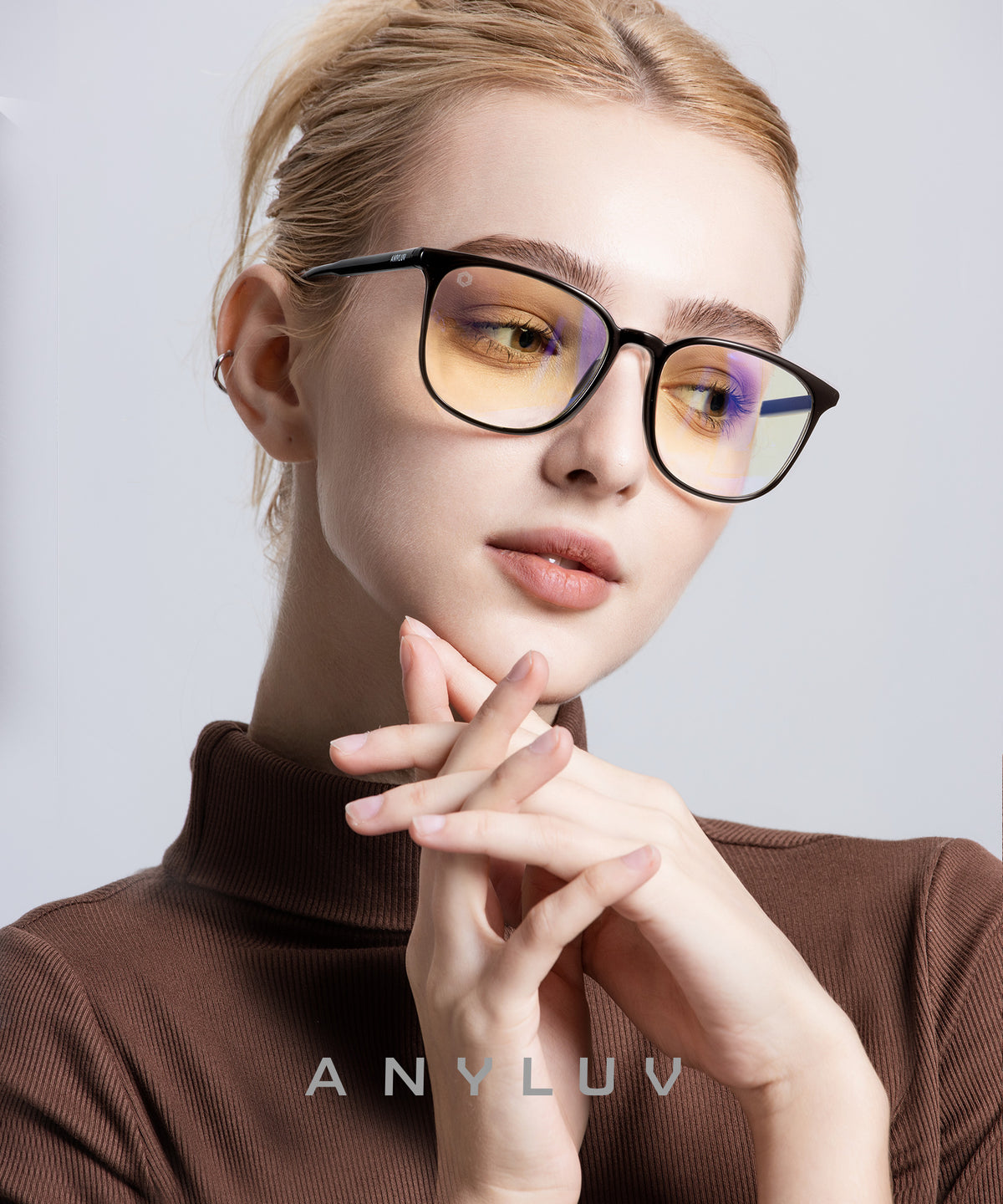 ANYLUV Blue Light Glasses for Woman Men, Womens Blue Light Blocking Glasses Computer Glasses Anti Eyestrain WMAN161-1EP