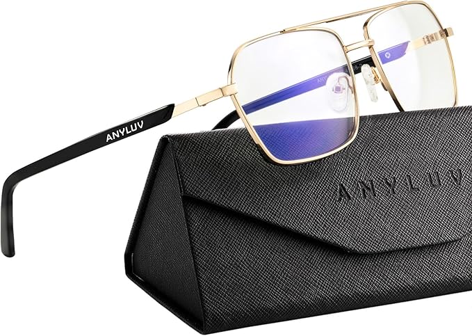 ANYLUV Blue Light Glasses Men/Women, Blue Light Blocking Glasses, Computer Screen Blocker Eyes Protection Glasses 4528-2
