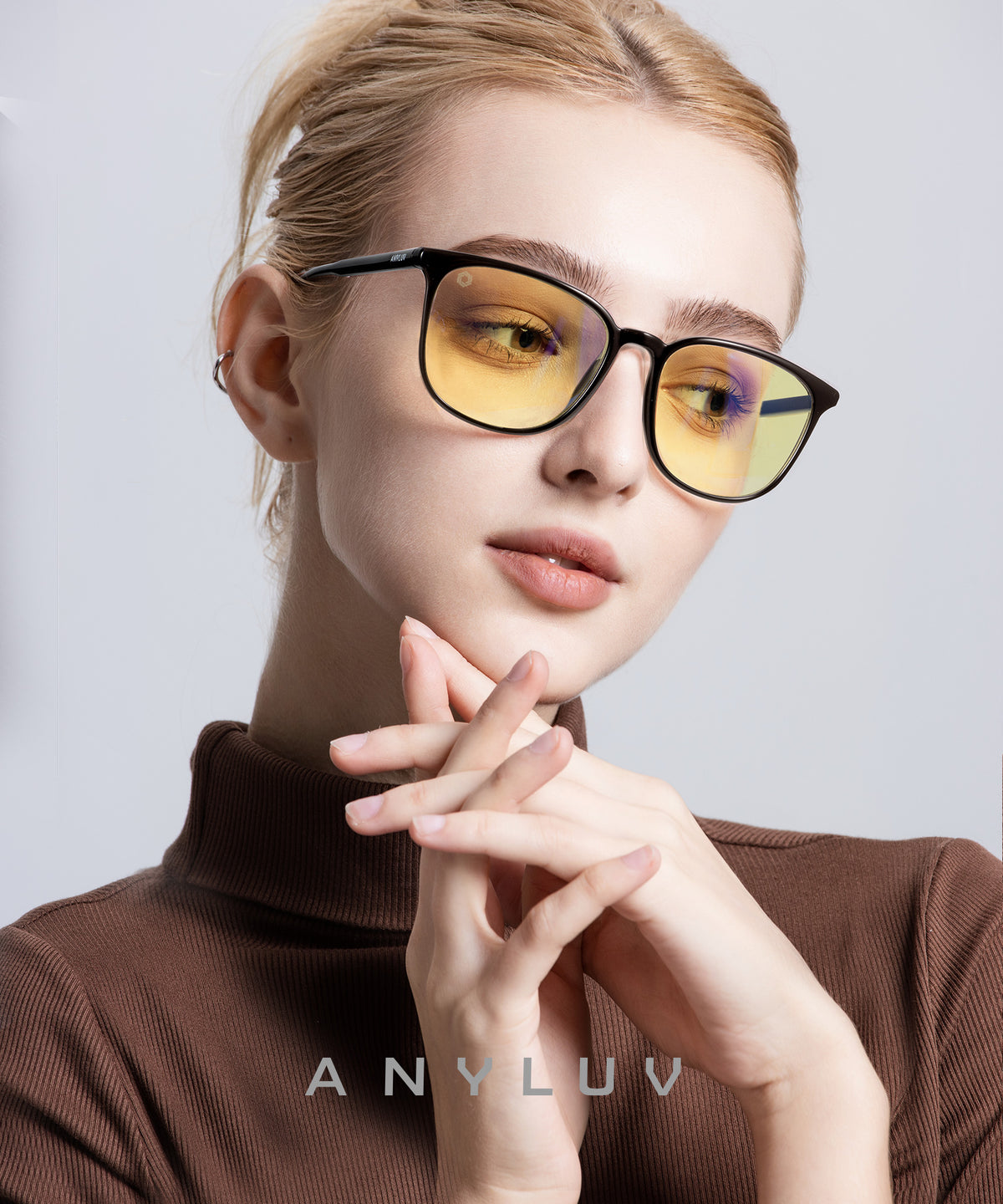 ANYLUV Blue Light Glasses for Woman Men, Womens Blue Light Blocking Glasses Computer Glasses Anti Eyestrain WMAN161-1GP