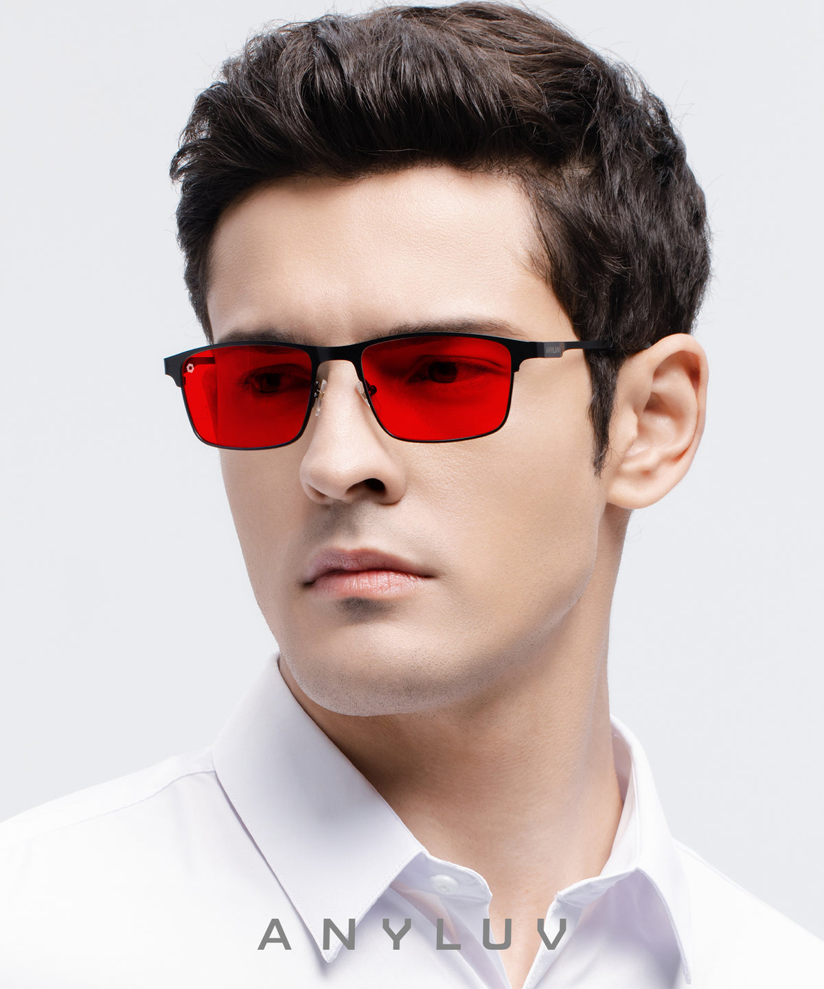 ANYLUV Blue Light Glasses for Men/Women, Lightweight Blue Light Blocking Glasses, Anti-Eye Strain Computer Glasses for Gaming WMAN132-1SE