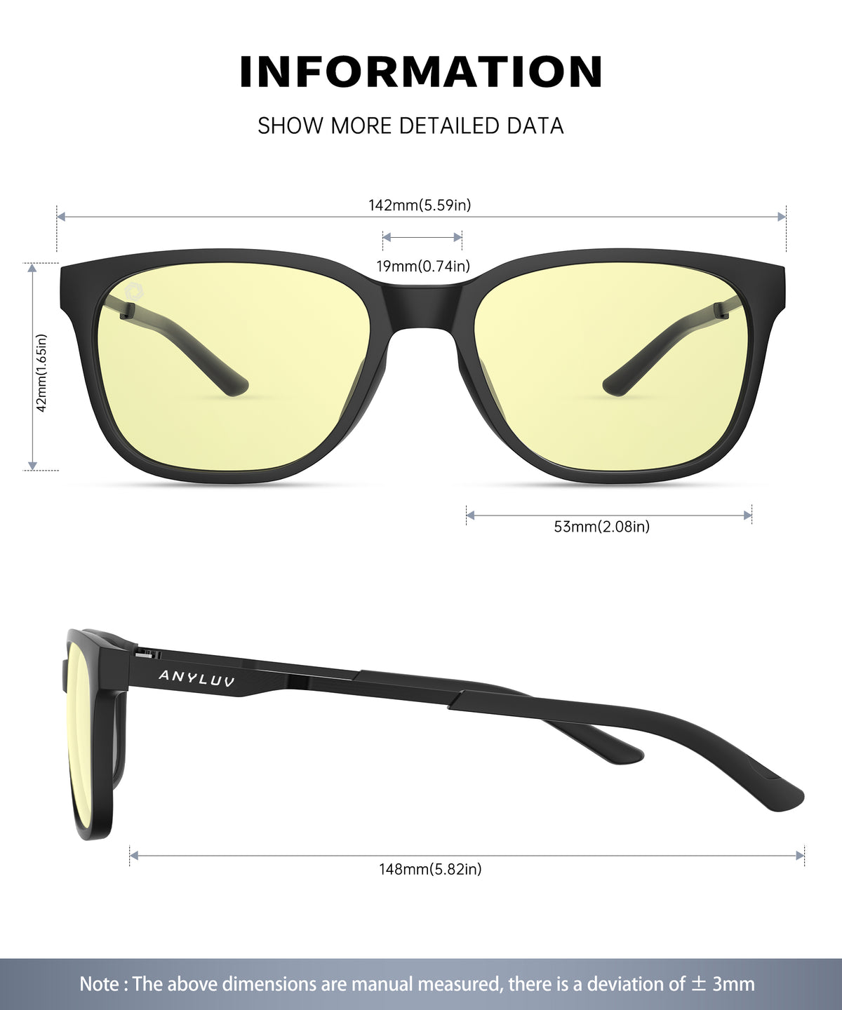 ANYLUV Blue Light Blocking Glasses Men Computer Gaming Glasses Lightweight Al-Mg Metal Anti Eyestrain Eye Protection WM114-2GP