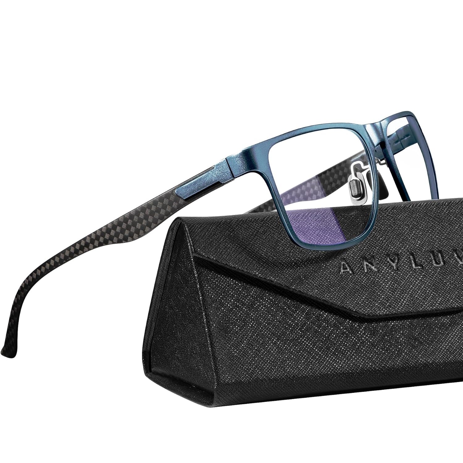 Upgraded Carbon Fiber Temples Blue Light Blocking Glasses 4550-5