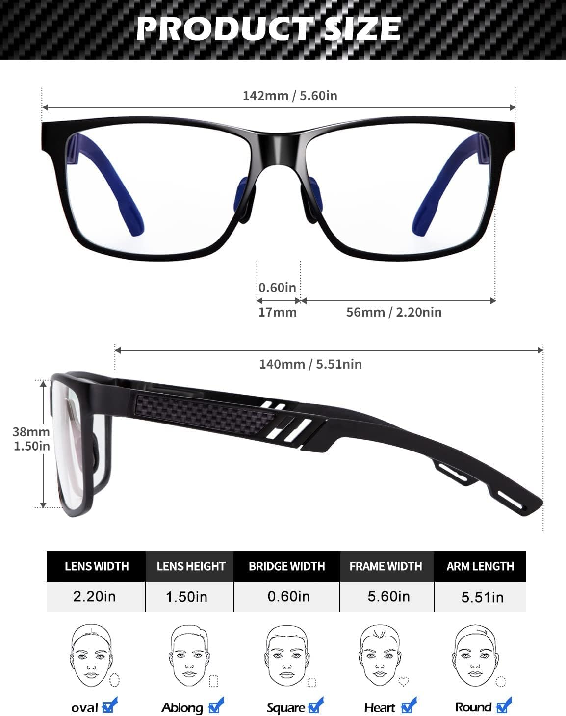 Al-Mg Metal Frame Blue Light Blocking Glasses 9971-4