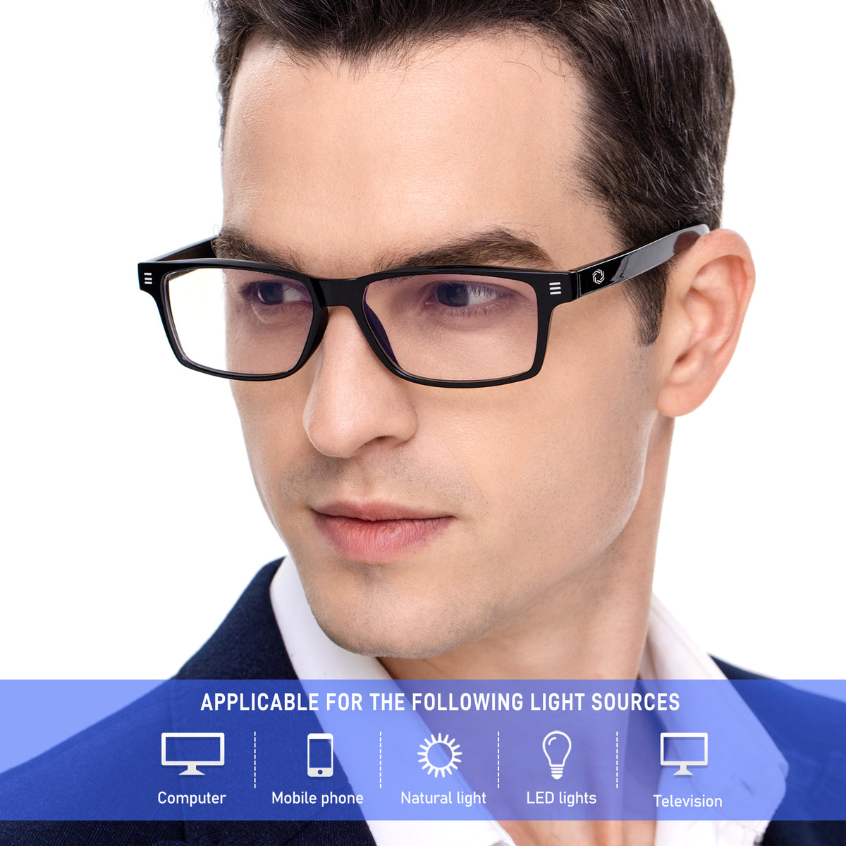 ANYLUV Blue Light Glasses Men Woman, Blue Light Blocking Glasses for Computer Gaming, Eye Strain Relief Eye Protection WMAN4508-1