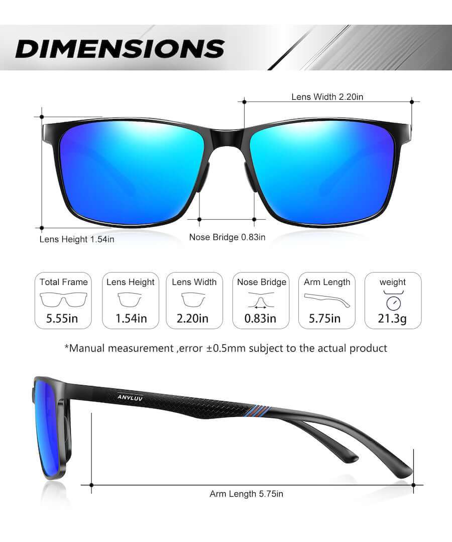 Luxury Al-Mg Metal Frame Polarized Sunglasses A56