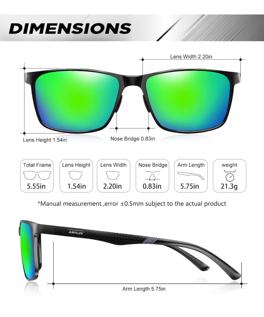 Luxury Al-Mg Metal Frame Polarized Sunglasses A56