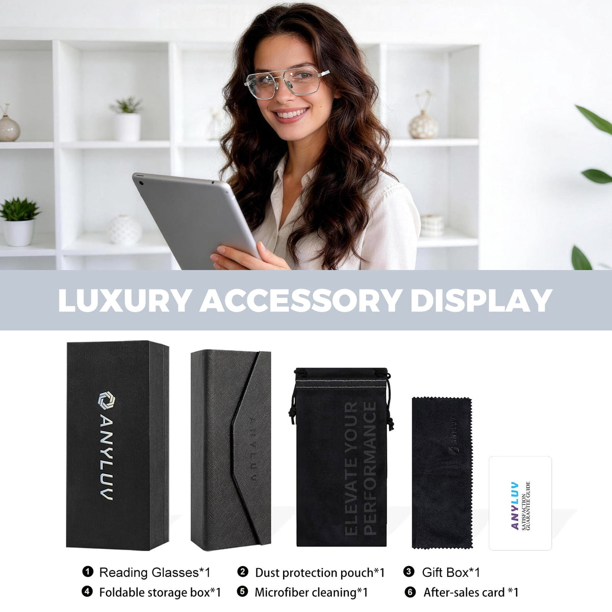 ANYLUV Reading Glasses Men/Women, Anti Eyestrain Blue Light for Women,Metal Cheaters Computer Glasses(WMAN135-3-L125)