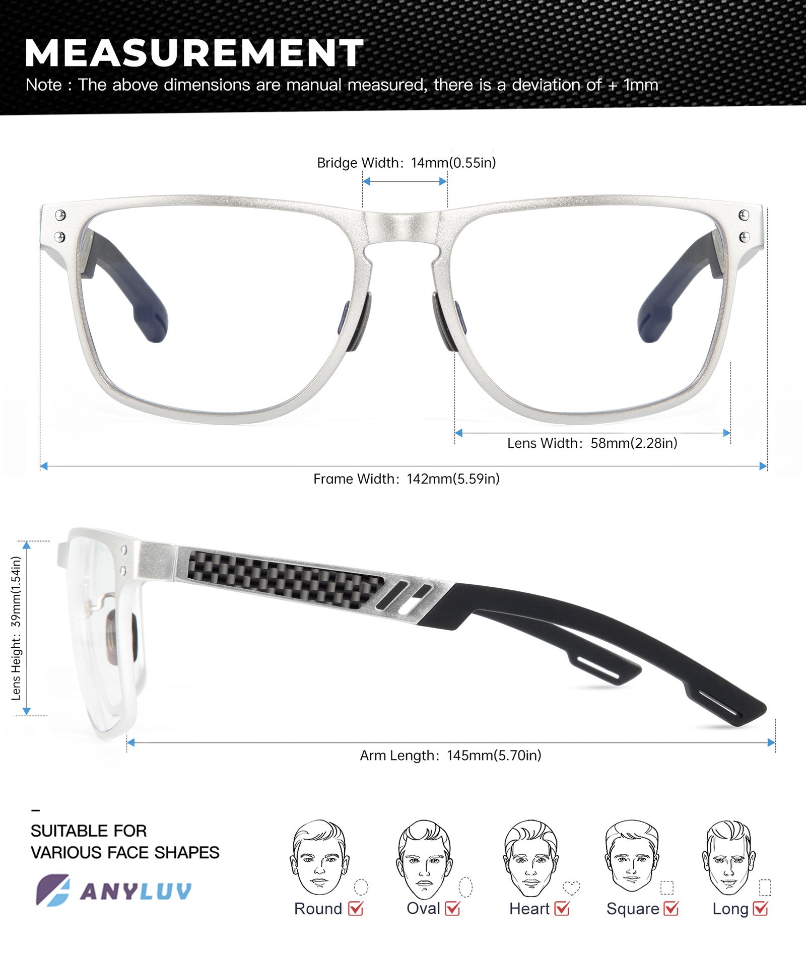 Al-Mg Metal Frame Blue Light Blocking Glasses 4551-4