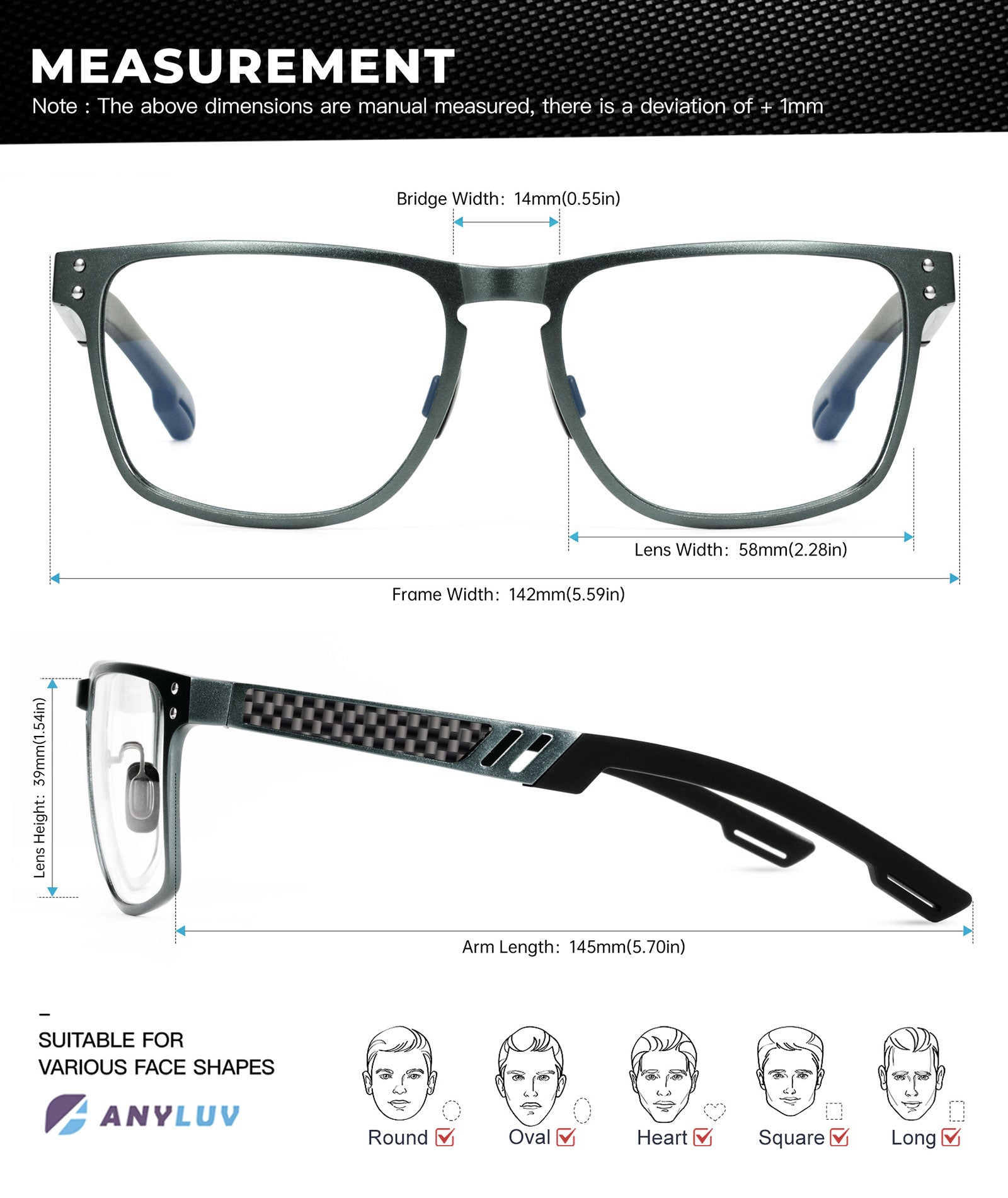 Al-Mg Metal Frame Blue Light Blocking Glasses 4551-3