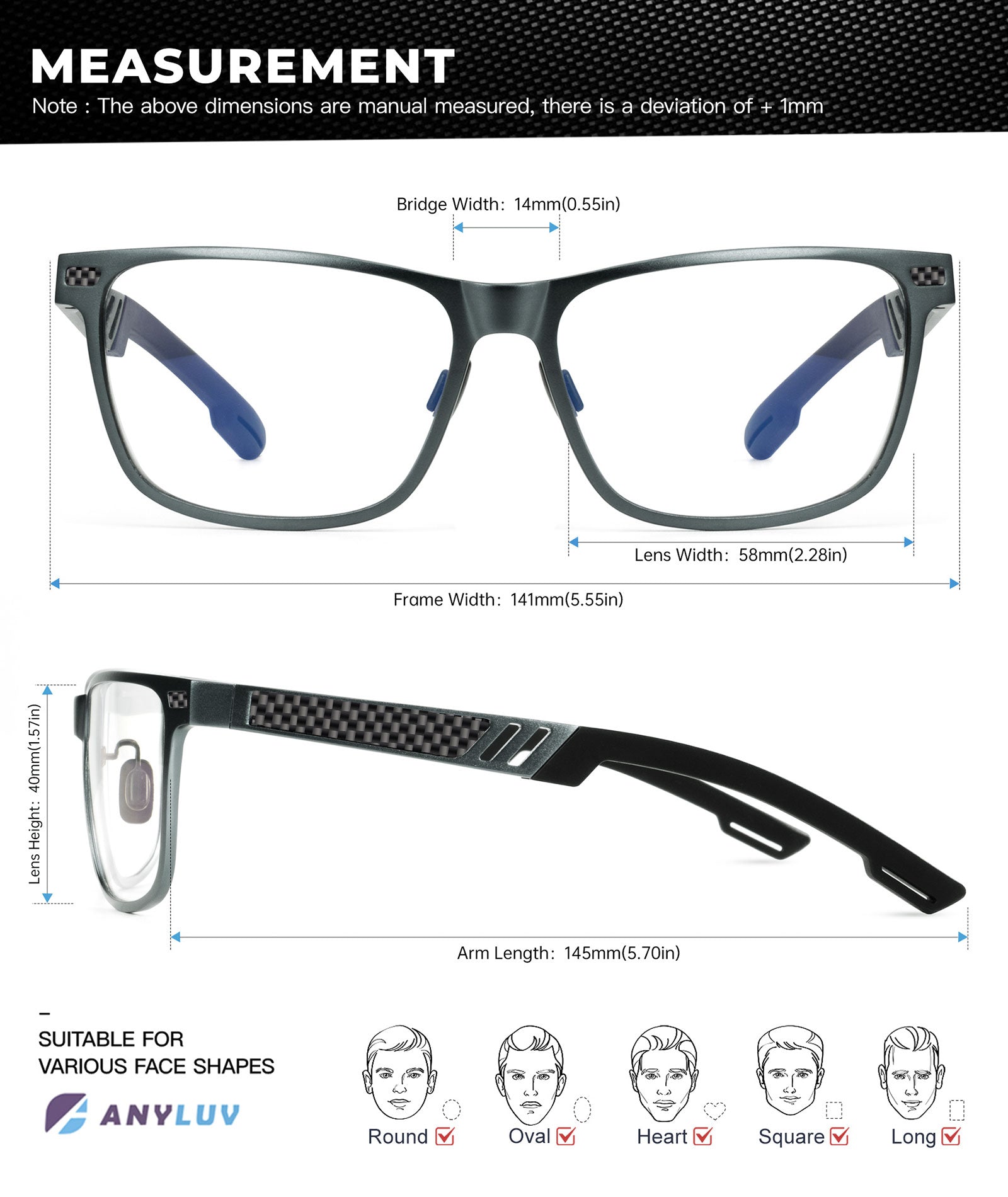Al-Mg Metal Frame Blue Light Blocking Glasses 4553-3