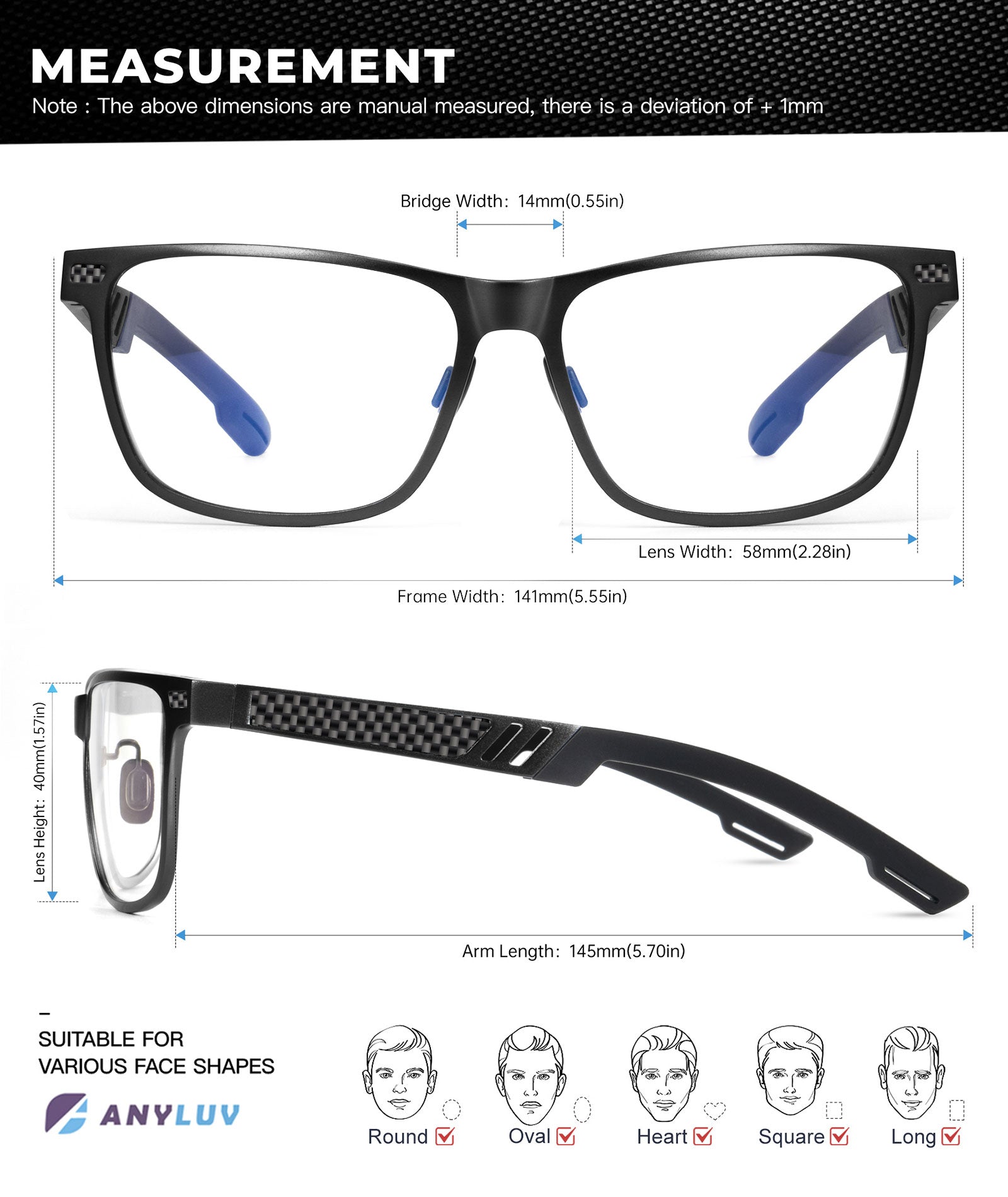 Al-Mg Metal Frame Blue Light Blocking Glasses 4553-5