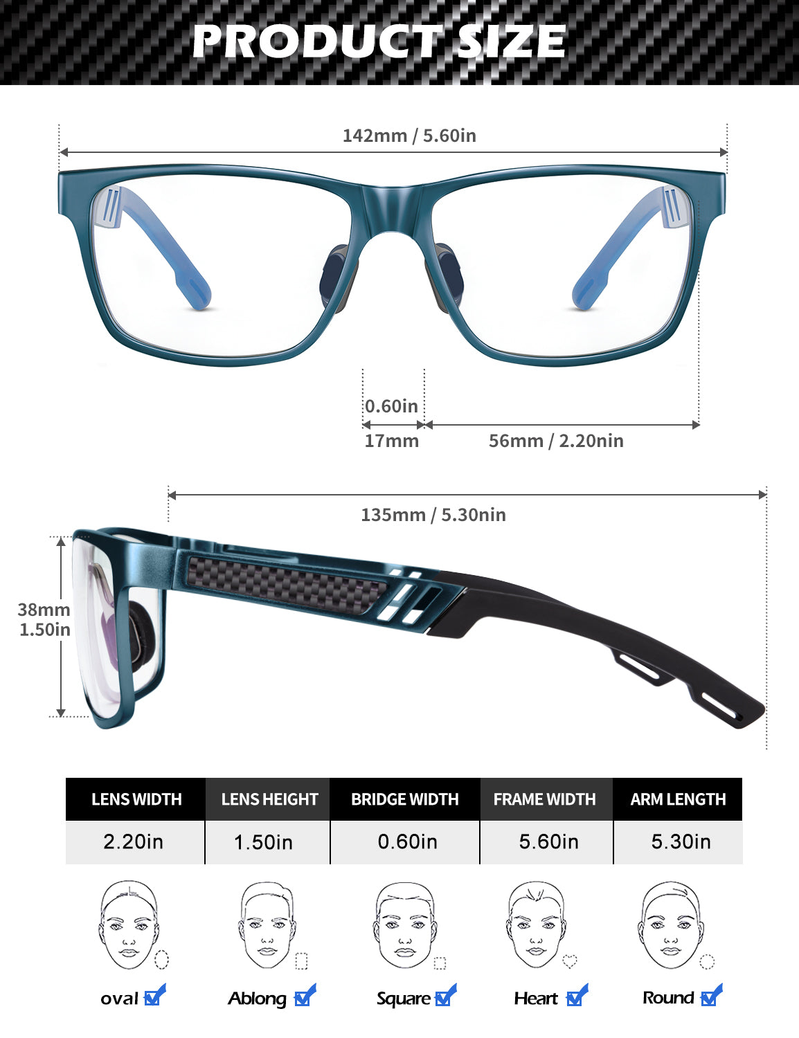 Al-Mg Metal Frame Reading Glasses 4571-5-L150
