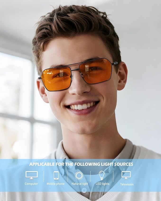 ANYLUV Blue Light Glasses Men/Women, Blue Light Blocking Glasses, Computer Screen Blocker Eyes Protection Glasses 9928-1