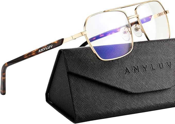 ANYLUV Blue Light Glasses Men/Women, Blue Light Blocking Glasses, Computer Screen Blocker Eyes Protection Glasses 4528-3