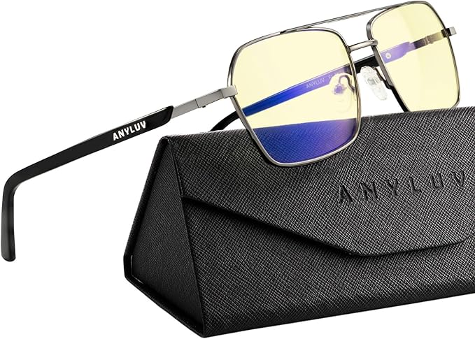 ANYLUV Blue Light Glasses Men/Women, Blue Light Blocking Glasses, Computer Screen Blocker Eyes Protection Glasses 6528-6