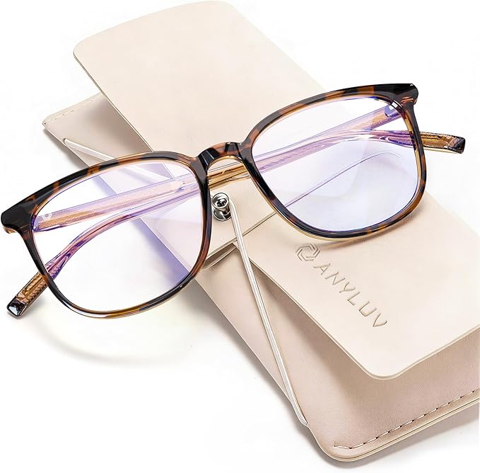 ANYLUV Blue Light Glasses for Woman Men, Womens Blue Light Blocking Glasses Computer Glasses Anti Eyestrain AN161-2EP