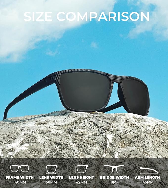 4 Pack Mens-Sunglasses Polarized Sun-Glasses Men: Classic Sunglasses for Driving Fishing Golf With UV400 Protection 156-8
