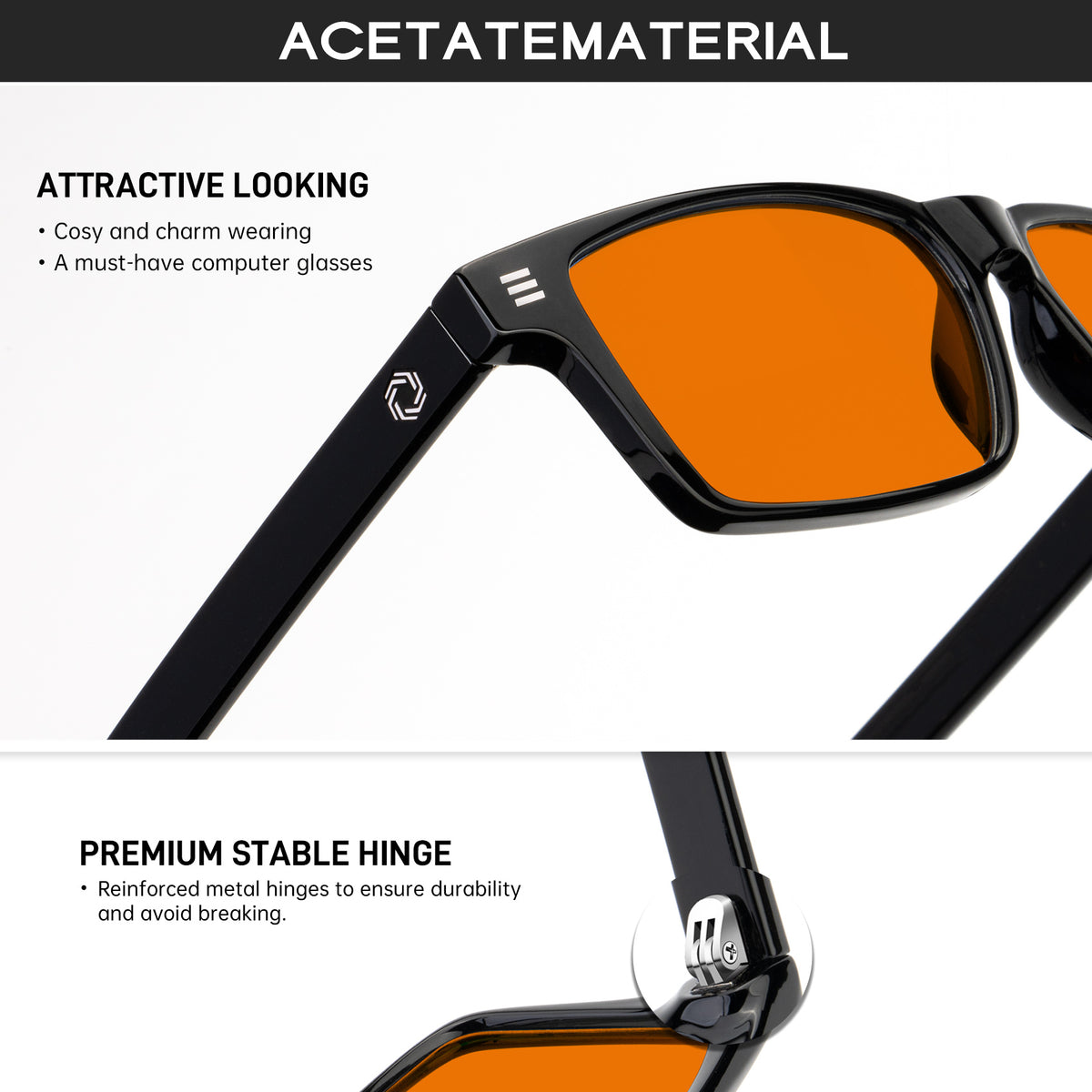 ANYLUV Blue Light Glasses Men Woman, Blue Light Blocking Glasses for Computer Gaming, Eye Strain Relief Eye Protection WMAN9908-1
