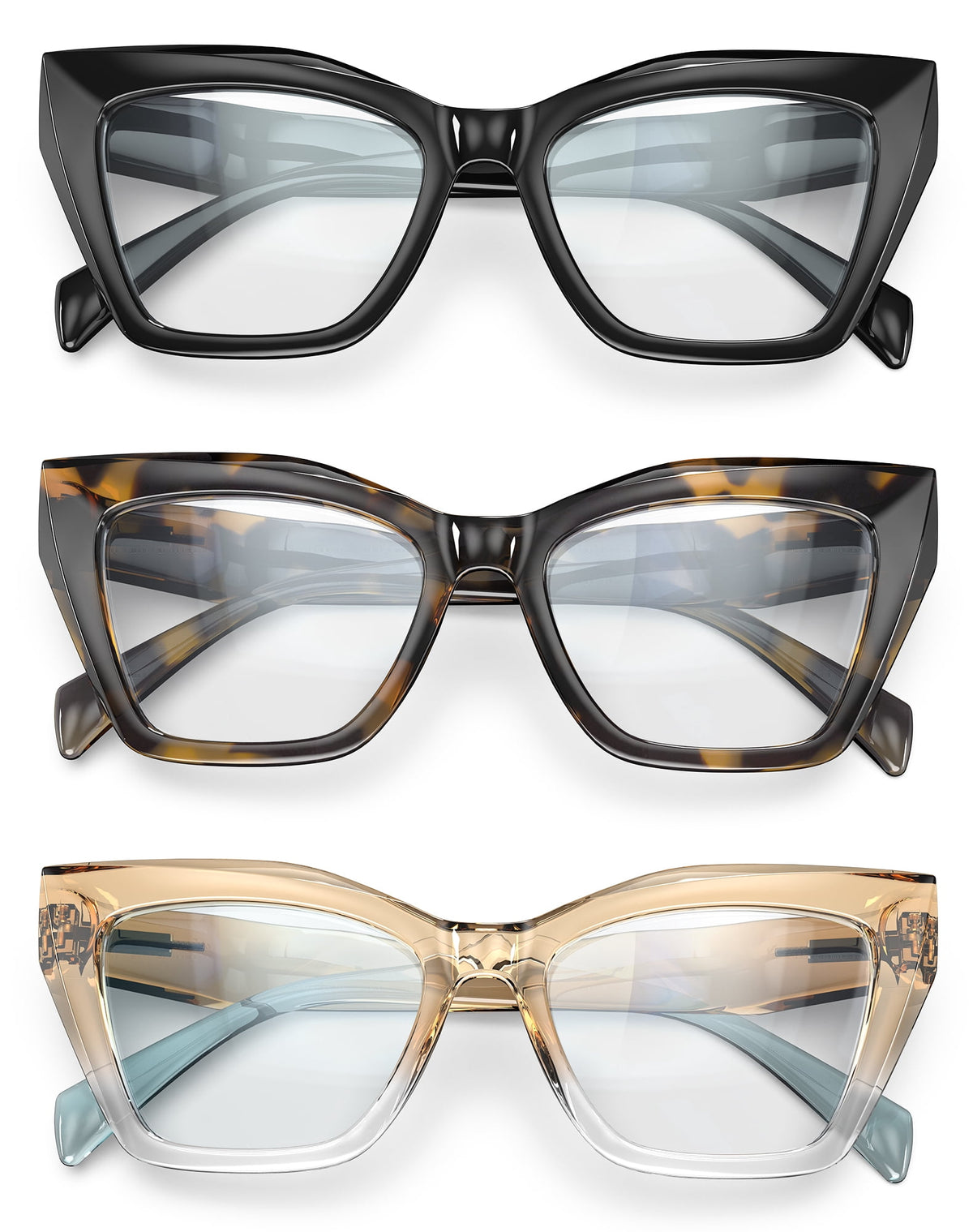 ANYLUV Reading Glasses Men Women Blue Light Blocking,Premium Mens Reading Glasses Al-mg Frame with Spring Hinge Anti Glare +2.0x,3 Pack(WMANJS1202-1-2-4-L200)