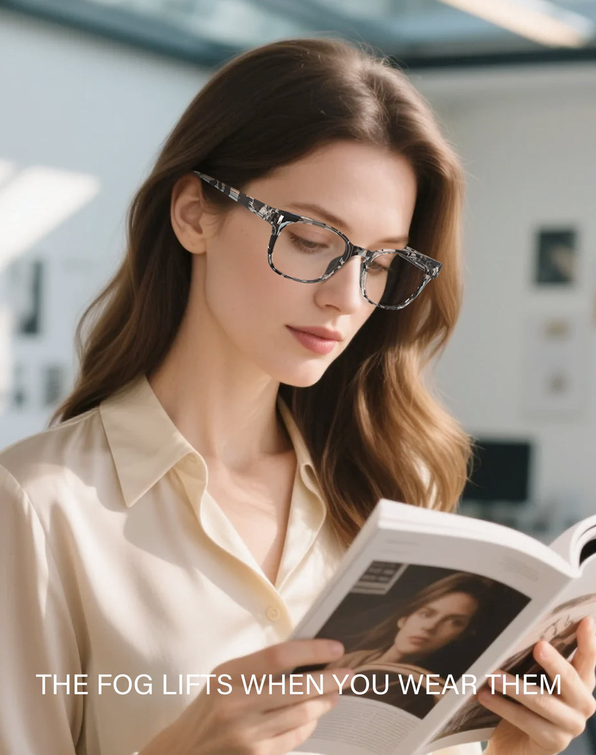 3-Pack Women's Reading Glasses with Blue Light Blocking and Anti-Glare Features(WMANXLL201886-1-2-3-L100)