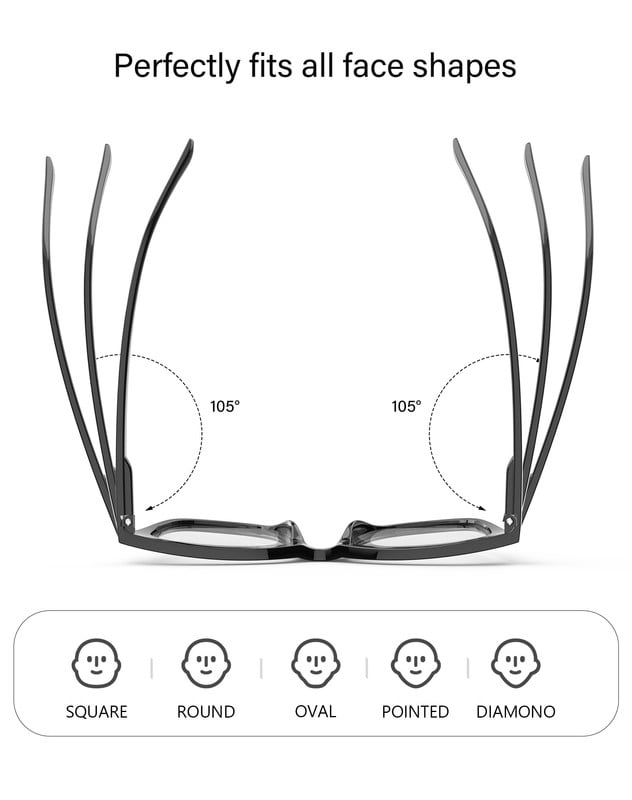 3-Pack Women's Reading Glasses with Blue Light Blocking and Anti-Glare Features(WMANJS1205-1-1-1-L100)