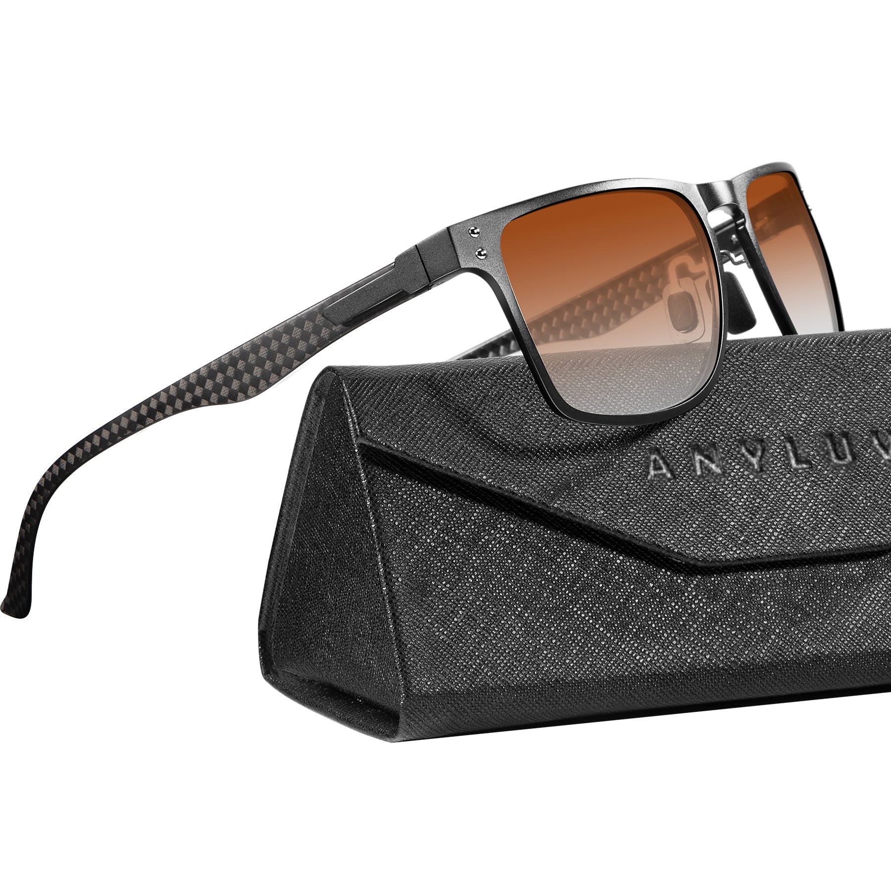 Luxury Carbon Fiber Temple Sunglasses S52-10